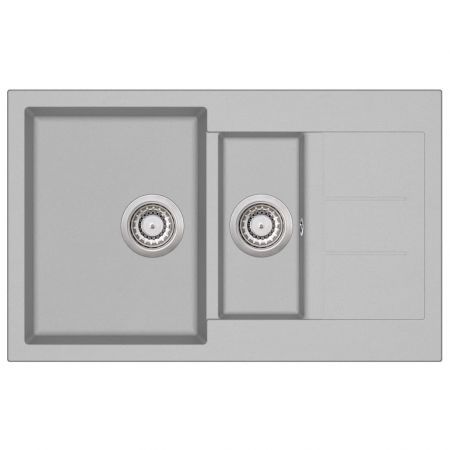 Granite Kitchen Sink Double Basin Grey