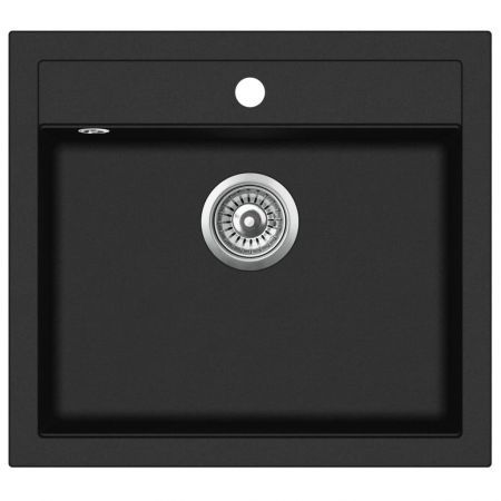 Granite Kitchen Sink Single Basin Black