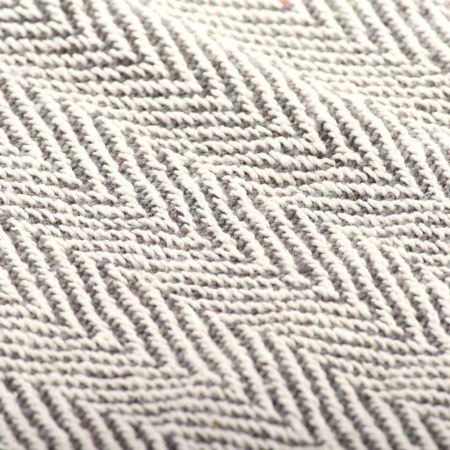 Throw Cotton Herringbone 220x250 cm Grey