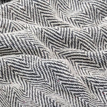 Throw Cotton Herringbone 220x250 cm Navy Blue