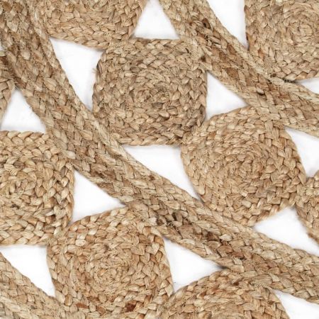 Handmade Rug Braided Jute 90 cm