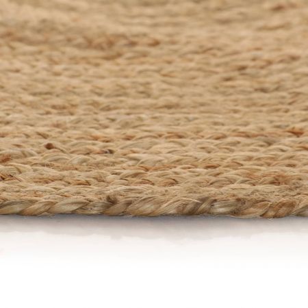 Area Rug Braided Jute 90 cm Round