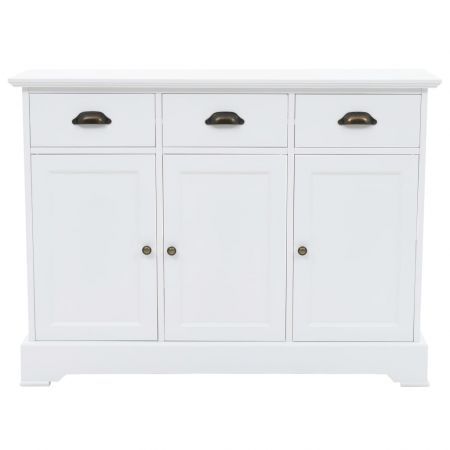 Sideboard with 3 Doors MDF and Pinewood 105x35x77.5 cm