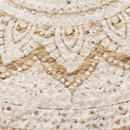 Area Rug Braided Jute Printed 90 cm Round