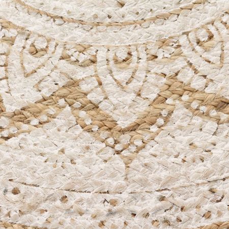 Area Rug Braided Jute Printed 150 cm Round