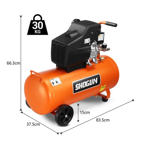 Portable 70L 3.5HP Electric Air Compressor Tank Direct Drive Pump Inflator 