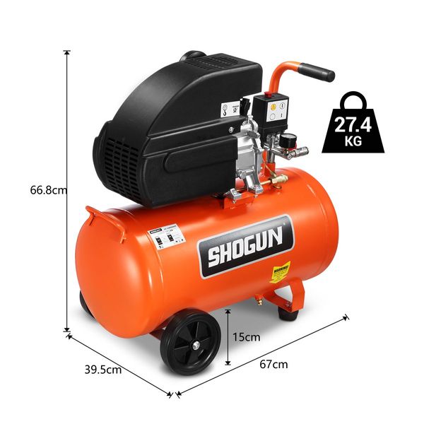 Portable 50L 3HP Electric Air Compressor Tank Direct Drive Pump Inflator 