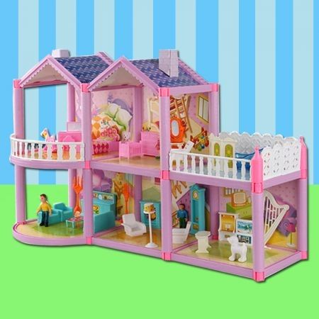 Home Feature Playset Pig Castle Family Full Roles Action Figure Model Educational Children Gifts