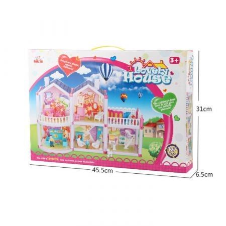 Home Feature Playset Pig Castle Family Full Roles Action Figure Model Educational Children Gifts