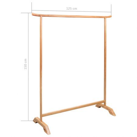 Clothes Rack 125x150 cm Solid Oak Wood