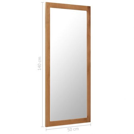 Mirror 50x140 cm Solid Oak Wood