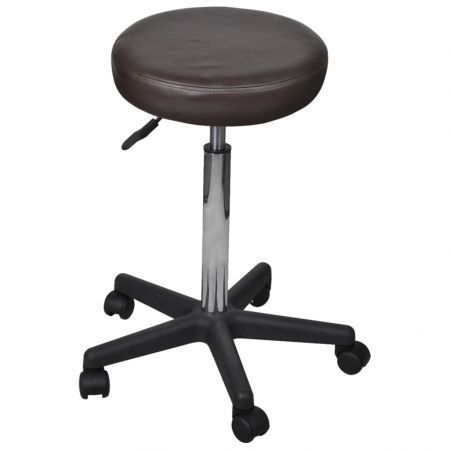 Office Stools 2 pcs Brown 35.5x98 cm Faux Leather