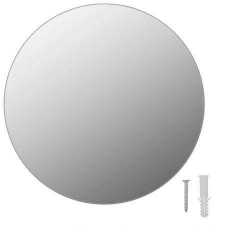 Frameless Mirror Round 30 cm Glass