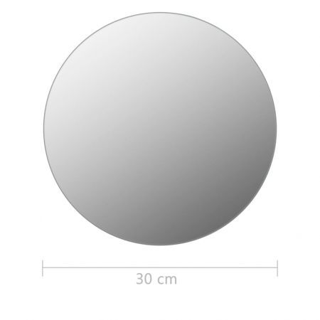 Frameless Mirror Round 30 cm Glass