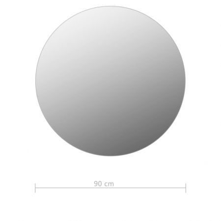 Frameless Mirror Round 90 cm Glass