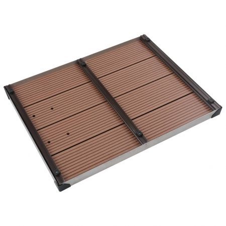 Outdoor Shower Tray WPC Stainless Steel 80x62 cm Brown