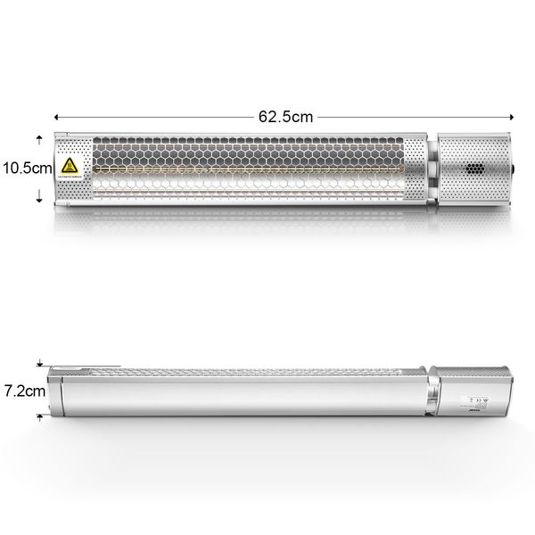 Maxkon 2000W Electric Outdoor Halogen Infrared Patio Heater Radiant Heater