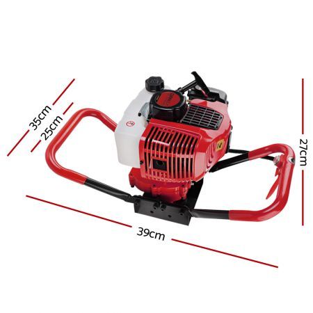 Giantz 80CC Post Hole Digger Motor Only Petrol Engine Red