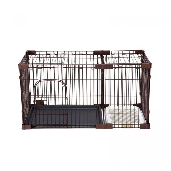 Dog Cage Crate Cat Kennel Doggy Playpen Puppy Enclosure Pet Home House Toilet Tray Wired XL