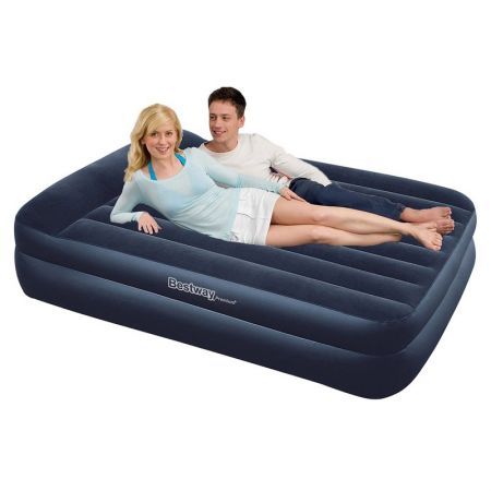 New Luxury Bestway Air Bed Queen Inflatable Mattress Electric Pump Camping Home