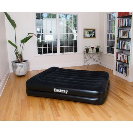 Bestway Premium Queen Air Bed Inflatable Mattress with Built-In Electric Pump