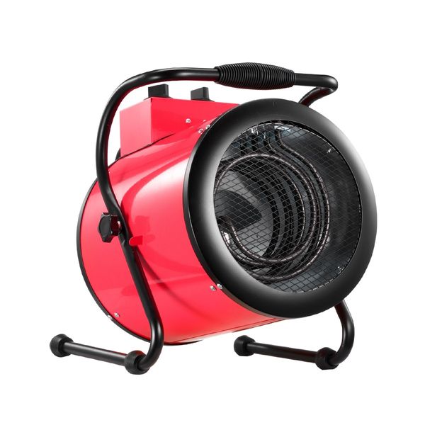 2-in-1 3000W Portable Electric Industrial Fan Heater Free Standing Carpet Dryer SAA Red