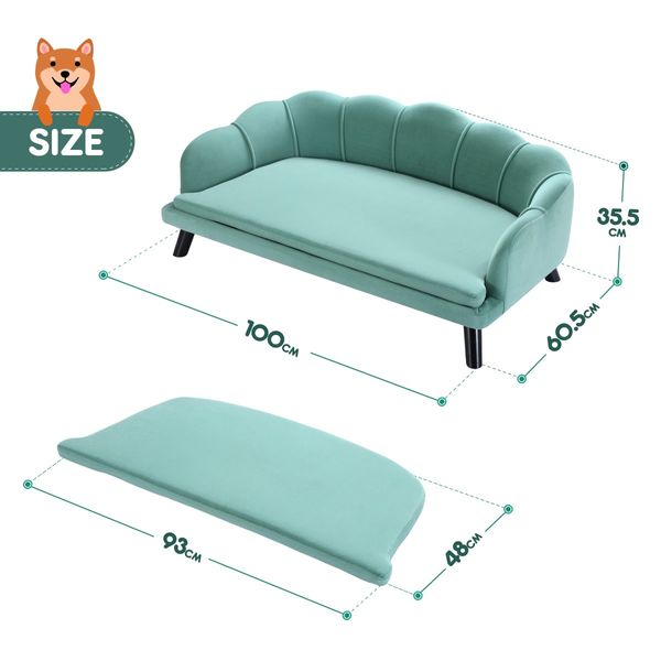 Raised Dog Bed Cat Couch Puppy Lounge Doggy Soft Cushioned Sofa Pet Chaise Furniture XL