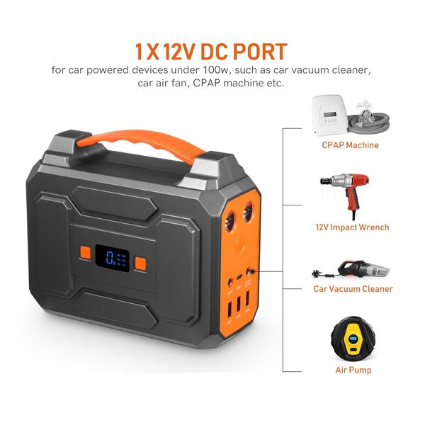 Portable 70200mAh 100W Solar Generator Power Station Battery Backup 