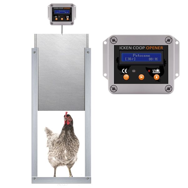 Automatic Chicken Door Opener Coop Auto House Cage Closer Controller Kit Timer Light Sensor