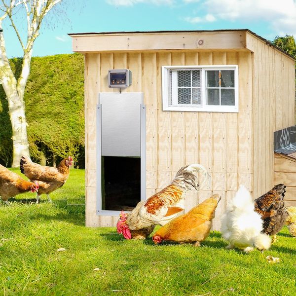 Automatic Chicken Door Opener Coop Auto House Cage Closer Controller Kit Timer Light Sensor