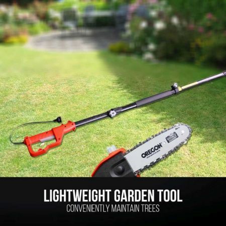 Kuller Corded Electric Pole Chainsaw - 710W Tree Pruner, 2.8m Long Reach, Lightweight