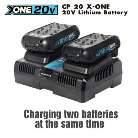 Matrix 20V Cordless Battery Charger 2.2A X-ONE Lithium Dual Garden Power Tools