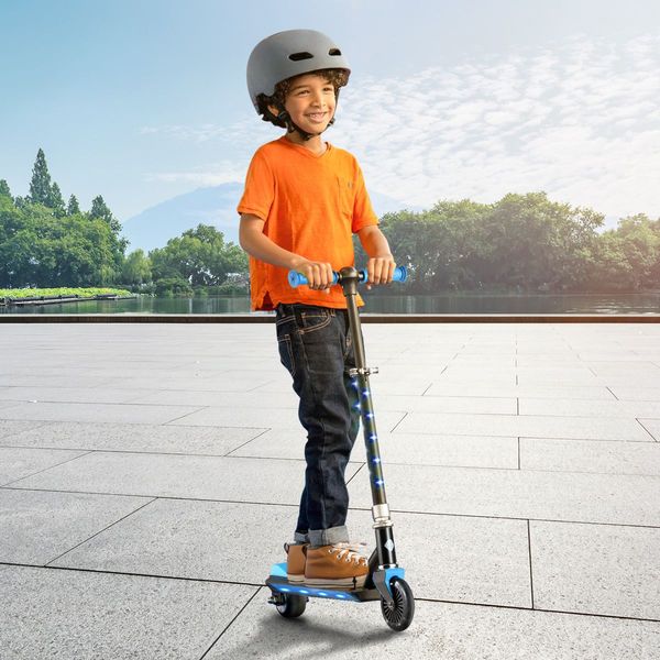 2-Wheel Electric Kick-to-Start Scooter Motorised Scooter for Kids with LED Lights 