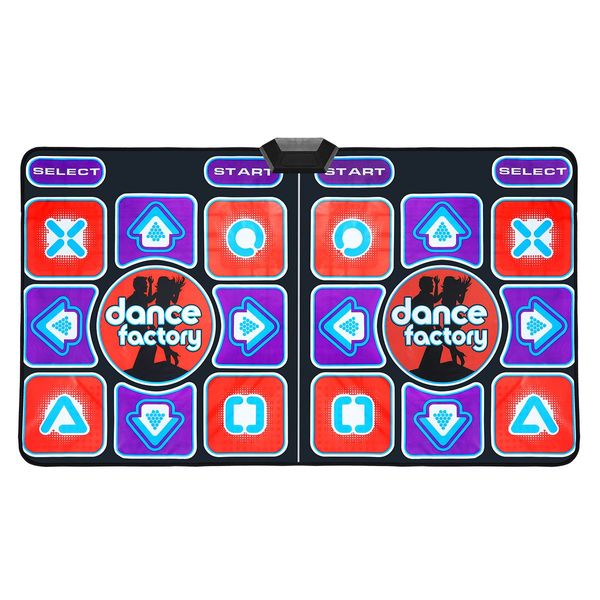 Wireless Double Dancing Mat Pad 2 Remote Controllers Fitness Couples and Family Friends Players