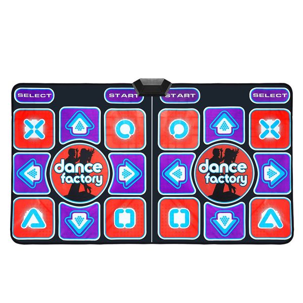 Wireless Double Dancing Mat Pad 2 Remote Controllers Fitness Couples and Family Friends Players