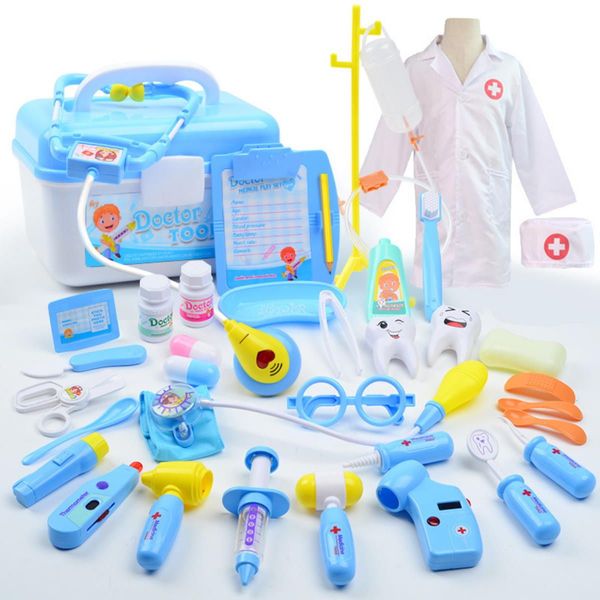 Doctor Pretend Play Equipment, Dentist Kit for Kids, Doctor Play Set with Case