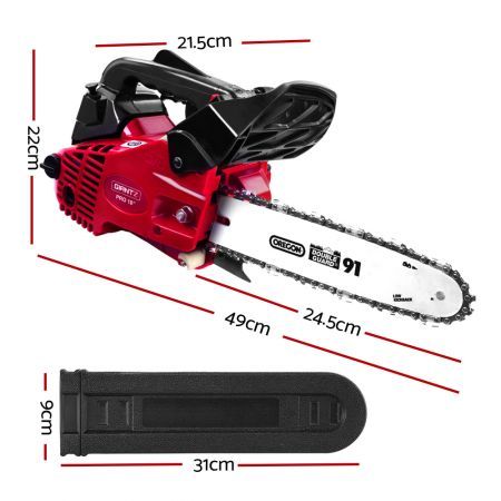 Giantz Chainsaw Chainsaws 10??Oregon Petrol Cordless 25cc Top Handle Chains Saw