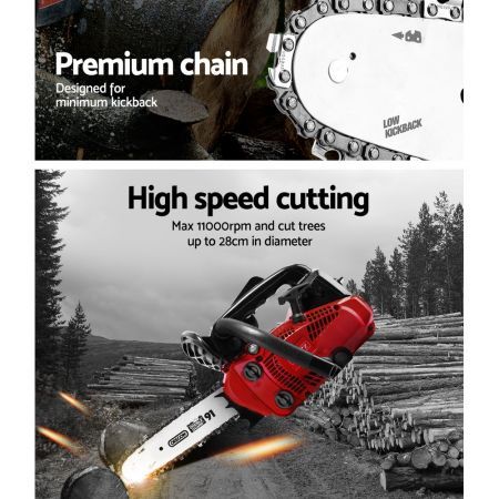 Giantz Chainsaw Chainsaws 10??Oregon Petrol Cordless 25cc Top Handle Chains Saw