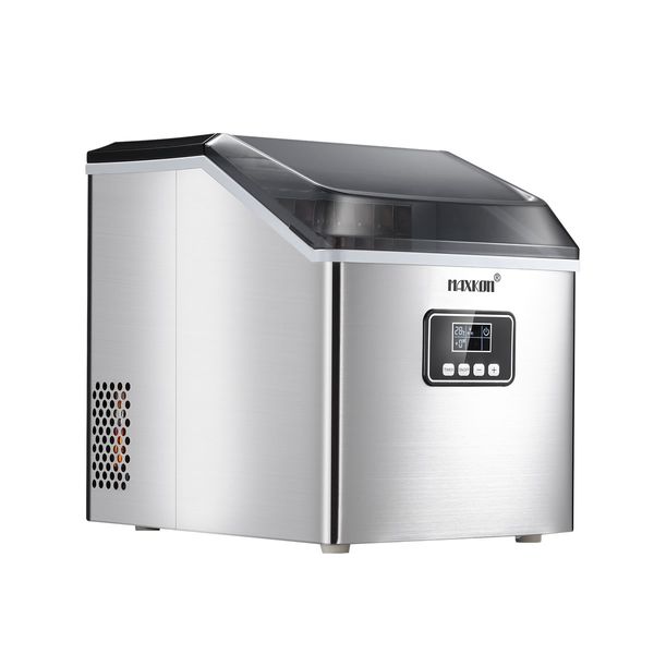 Maxkon 17 Kg Home Ice Maker Machine Stainless Steel Countertop Appliance-Silver