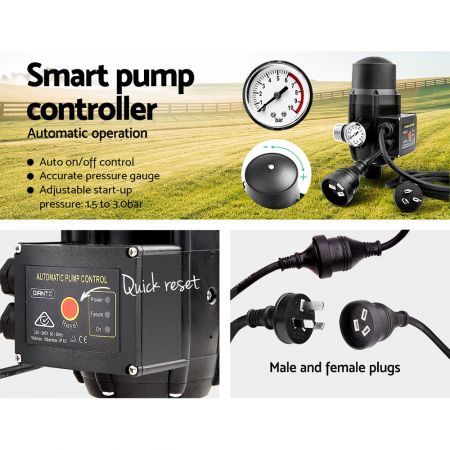 Auto Peripheral Water Pump Electric Clean Garden Farm Rain Tank Irrigation QB60