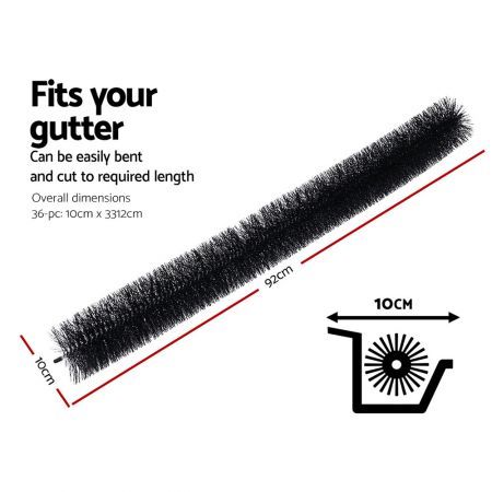 Gardeon Gutter Guard Brush 32M 92X10cm 36PCS