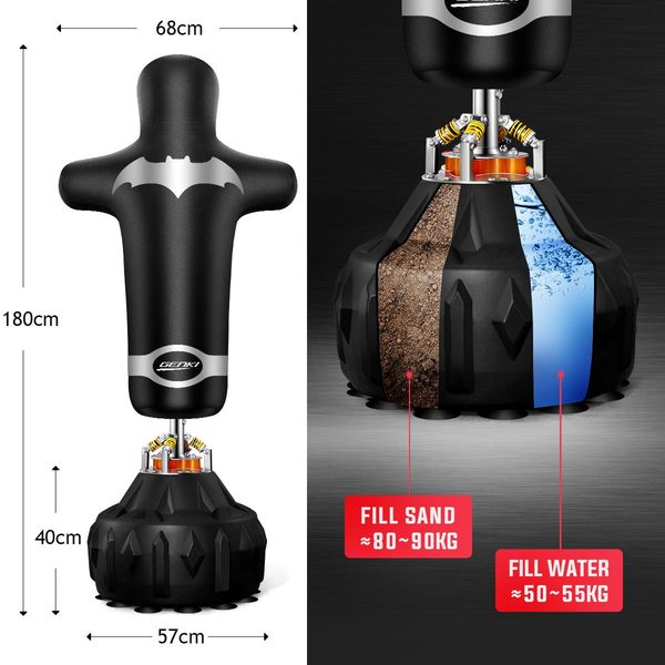 Genki 180cm Human Shape Punching Bag Free Standing Heavy Boxing Bag MMA Fitness