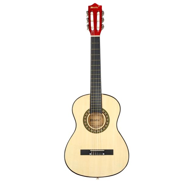 Melodic 34inch Kids Acoustic Guitar 6 Strings Tuner Cutaway Wooden Kids Gift Natural Colour