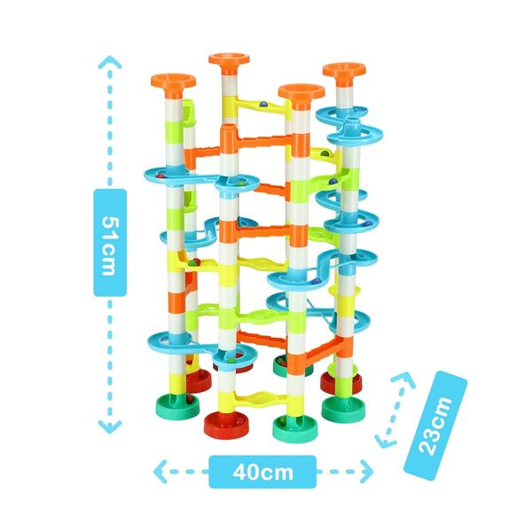 DIY Marble Run Race Maze Game Marble Coater Track Toy Set 51cm Tall