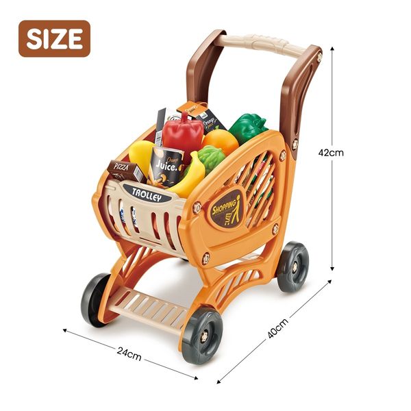 65 Accessories Kids Pretend Role Play Shop Grocery Supermarket Toy Set with Trolley