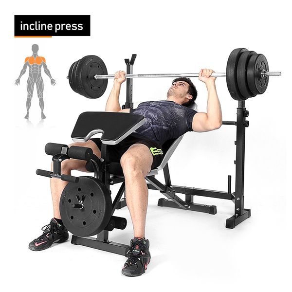 Genki Multi-Station Weight Bench Home Gym Fitness Equipment Black 