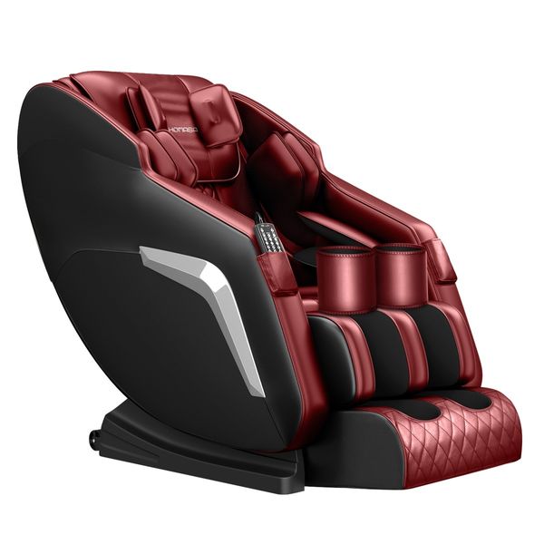 HOMASA Red Full Body Massage Chair Zero Gravity Recliner