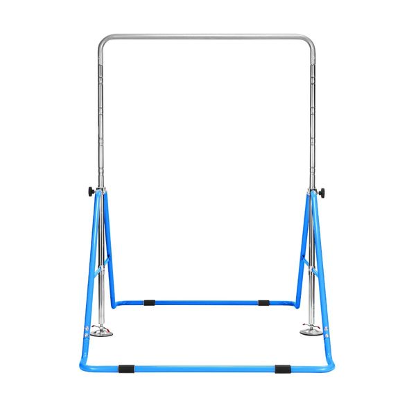 Genki Horizontal Gymnastics Bar for Kids Height Adjustable Training Kip Bar Blue