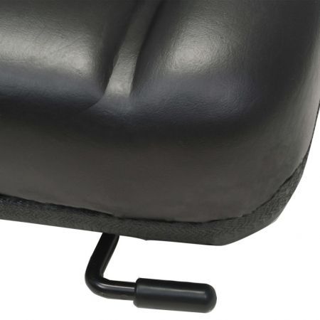 Forklift & Tractor Seat with Adjustable Backrest Black