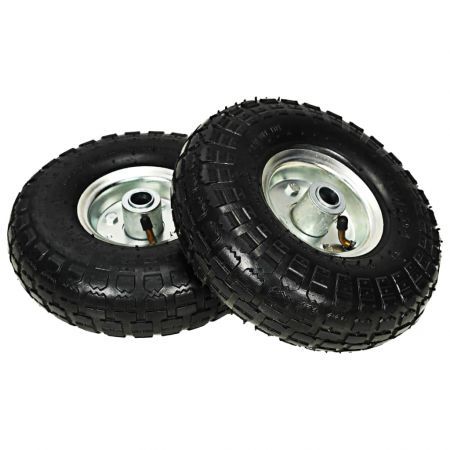 Sack Truck Wheels 2 pcs Rubber 4.10/3.50-4